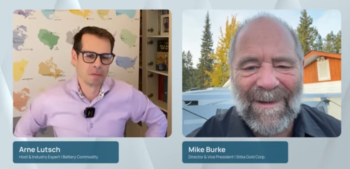SitkaGoldCorp's tweet photo. 🎙️NEW INTERVIEW |
Burke and Luustch discuss:
➡️ #SitkaGold’s 32,000+ diamond drill program at #RCgold
➡️ASSAYS PENDING for more than 20,000 metres
➡️ NEW GOLD DISCOVERY at Rhosgobel, largest intrusion on the property
➡️ VISIBLE GOLD in nearly every hole
➡️ TUNGSTEN at Rhosgobel
➡️ EXPANSION of existing #GOLD deposits at Blackjack and Eiger
$SIG.V $SITKF #yukongold

🎬watch here:
https://t.co/7I8GUPfQyf