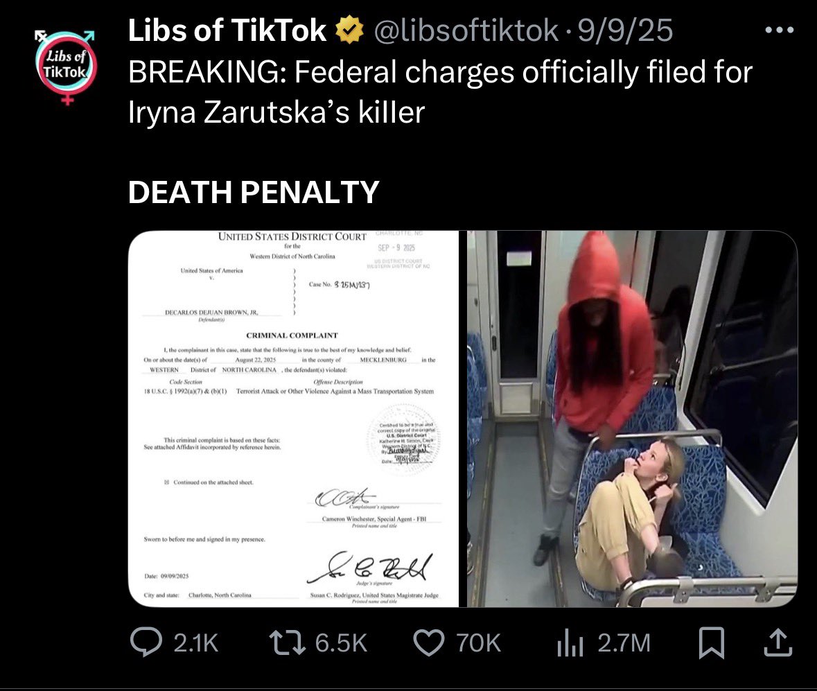 campbellmsean's tweet image. The same day @josh_hammer voiced support for the death penalty, several prominent right-wing figures did so as well. It just so happened that the Iryra Zuruska murder was trending at the time.