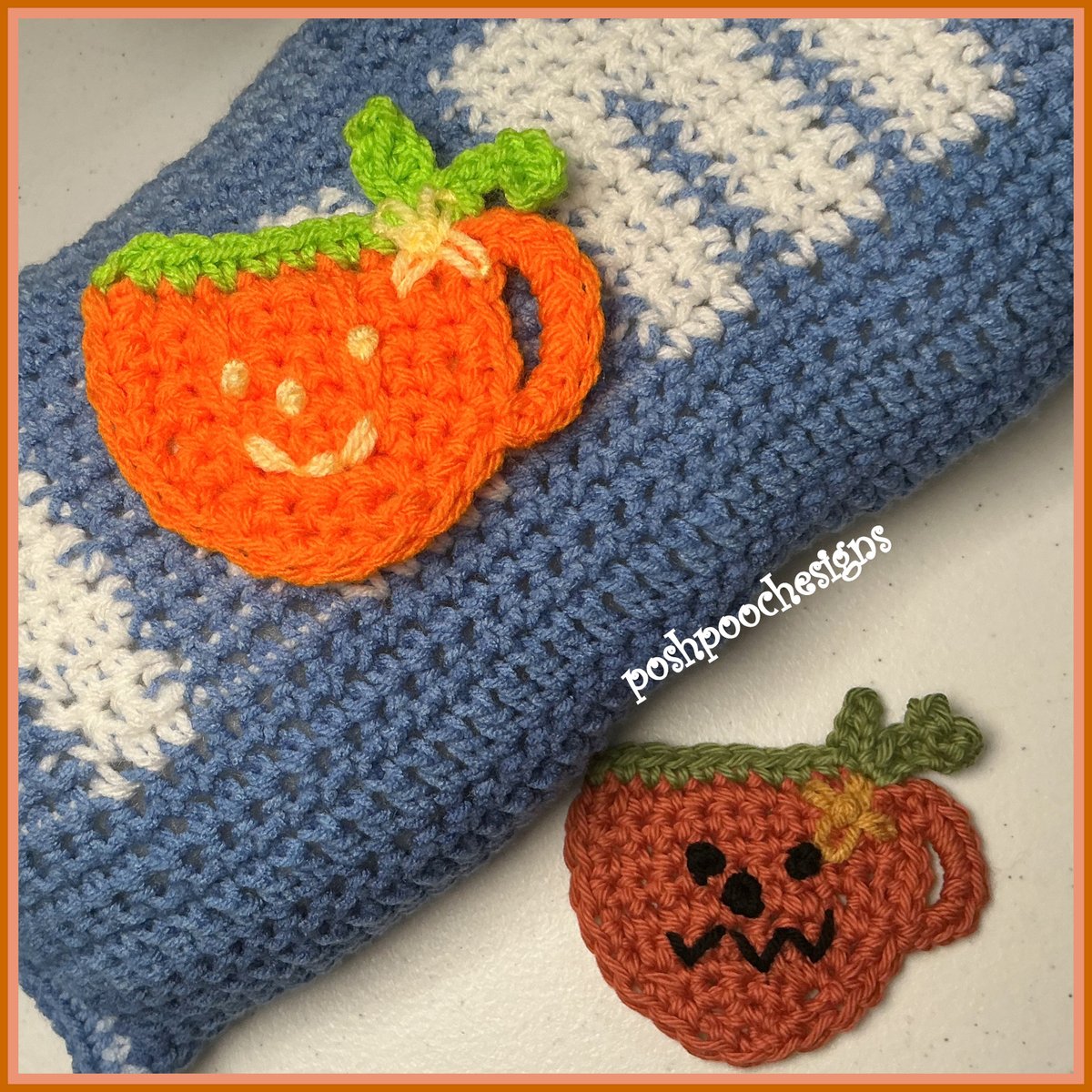 PoshPoochDesign's tweet image. October Pumpkin Coffee Cup Magnet And Applique Crochet Pattern And Video - #crohetpatterns #pumpkins #coffeecups #crochetmagnets #crochetappliques #halloween - …shpoochdesignsdogclothes.blogspot.com/2025/10/octobe…