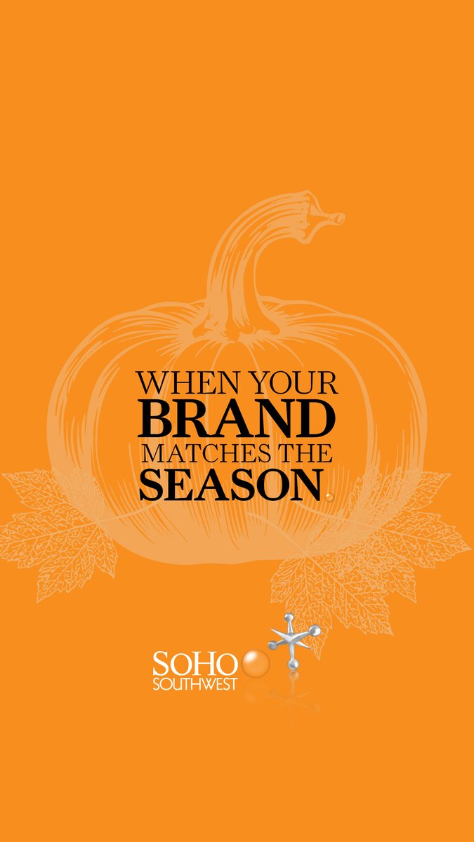 SoHoSouthwest's tweet image. When your brand matches the season! #HappyFall! #BrandIdentity  #color  🎃🍁