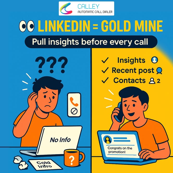 getcalley's tweet image. 👉 Want to turn cold calls warm?
Research first. Dial second.

LinkedIn + Calley = 💥

Visit - bit.ly/3KAj6wG

#AutoDialer #Callcenter #Saleshacks #ColdCalling #Sales #Leadgeneration  #Solopreneur #SMB #Telecalling  #Entrepreneur