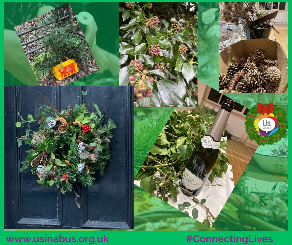UsInABus's tweet image. Bring some festive joy to your door. Join us for a workshop making your own unique Christmas Wreath on 7th of December. For more information, please contact events@usinabus.org.uk #learningdisability  #intensiveinteraction  #disability #specialneeds #PMLD #autism