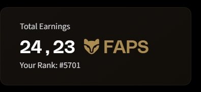 Aarshynov (@aarshynov) on Twitter photo keep earn FAPs, 6\14 already
<a href="/FractionAI_xyz/">Fraction AI</a> looks so good, more and more people are joining the "FAPs" campaign
I'm already #5700, even though I earn something every day keep earn FAPs, 6\14 already
<a href="/FractionAI_xyz/">Fraction AI</a> looks so good, more and more people are joining the "FAPs" campaign
I'm already #5700, even though I earn something every day