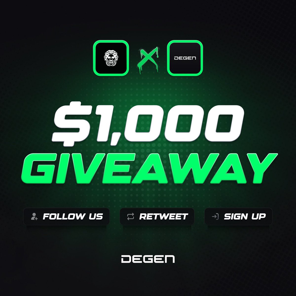 RonnieRiches's tweet photo. $1000 Giveaway (10 winners)  

‣ Follow @degencom &amp; @RonnieRiches
‣ Like &amp; RT  
‣ Drop SOL Address    
‣ Join: https://t.co/Ug3AAKGoZ1 (show proof)

72H￼⌛️ https://t.co/GMbYjeIuM9