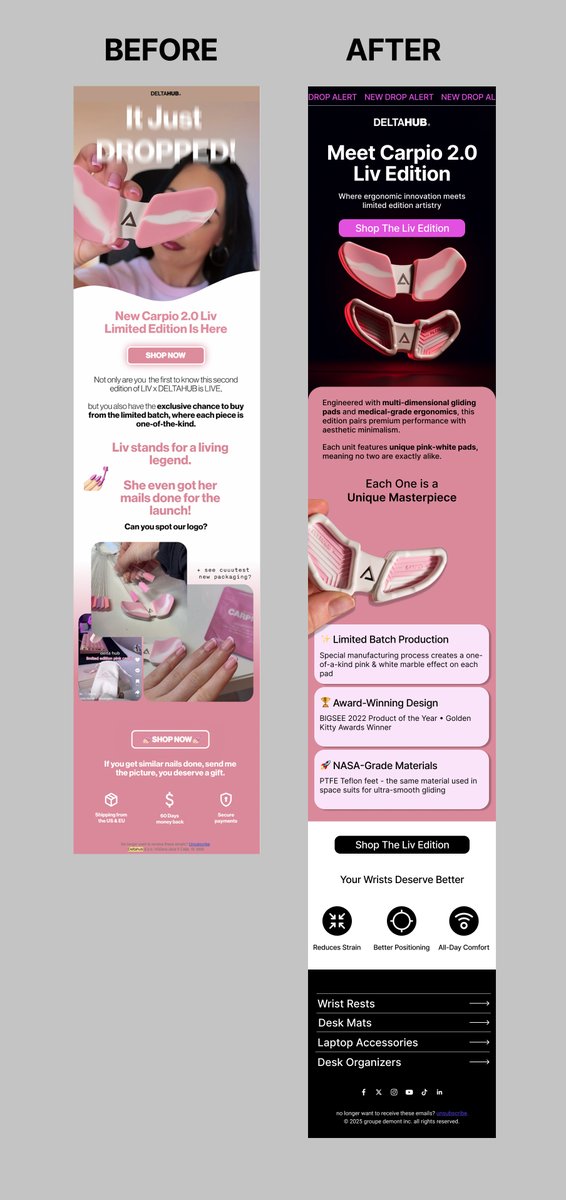 moinzisun113's tweet image. email redesign for @DeltahubHQ