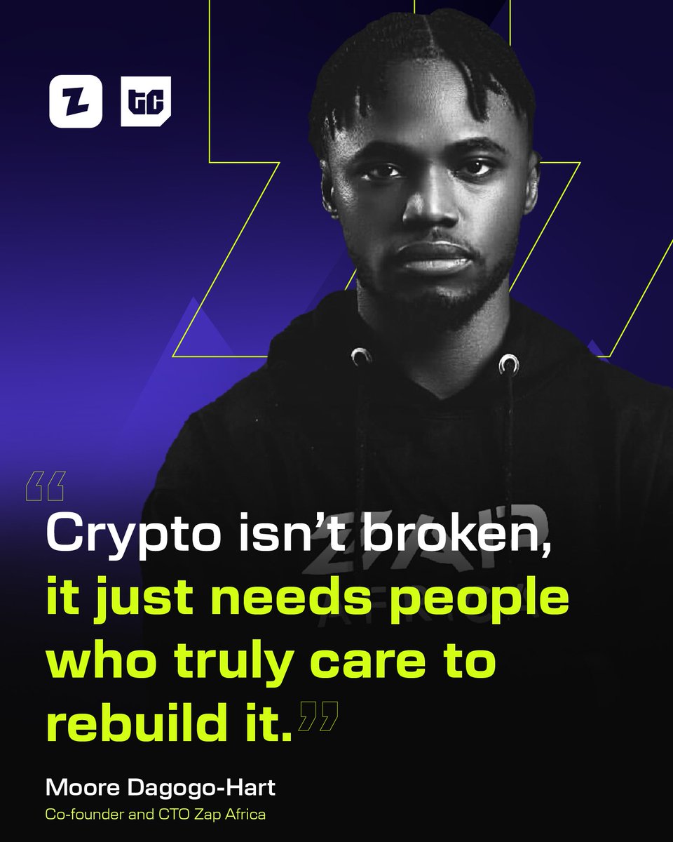 Crypto isn’t broken, it just needs people who truly care to rebuild it.

Read more as Our Co-founder and CTO <a href="/MOORE_DH/">Moore DH</a> shares how he’s redefining trust and ownership with Zap.

techcabal.com/2025/10/08/moo…
