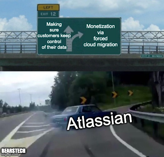 Fin de vie de la gamme Atlassian Data Center 👎

Vous ne pourrez plus héberger les produits Atlassian sur vos data centers, à l'exception de Bitbucket.

La migration vers le cloud de ce dernier prendra un peu plus de temps...

👉 atlassian.com/licensing/data…