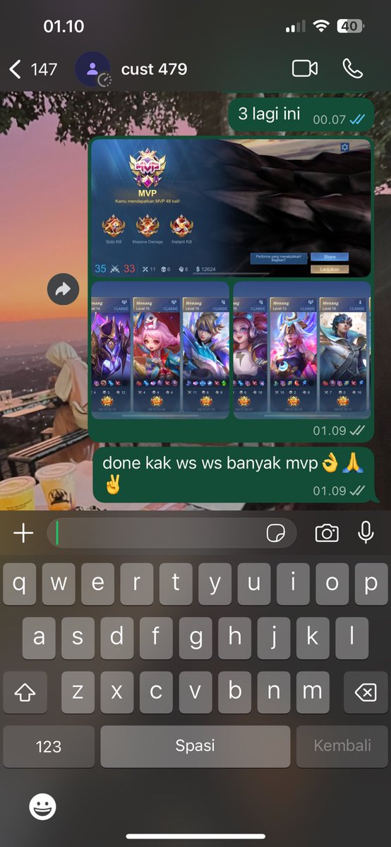 TESTI JUARA STORE (479)CLASIK 10 MACTH
HALLO JOKI ML OPEN YAA HARGA TENGAH SEASON!!!
EPIC 4K⭐
LENGEND 4K⭐
MYTIC 8K⭐
MYTIC HONOR 10K⭐
GLORY 15K⭐️
PROMO PAKETAN ORANG TERCEPAT
(HONOR 10⭐️ 100K)
(MYTICK 10⭐️ 80K)
(LEGEND 10⭐️ 40K)
LANGSUNG AJA WA
#jokiml #zonauang #jokimlmurah