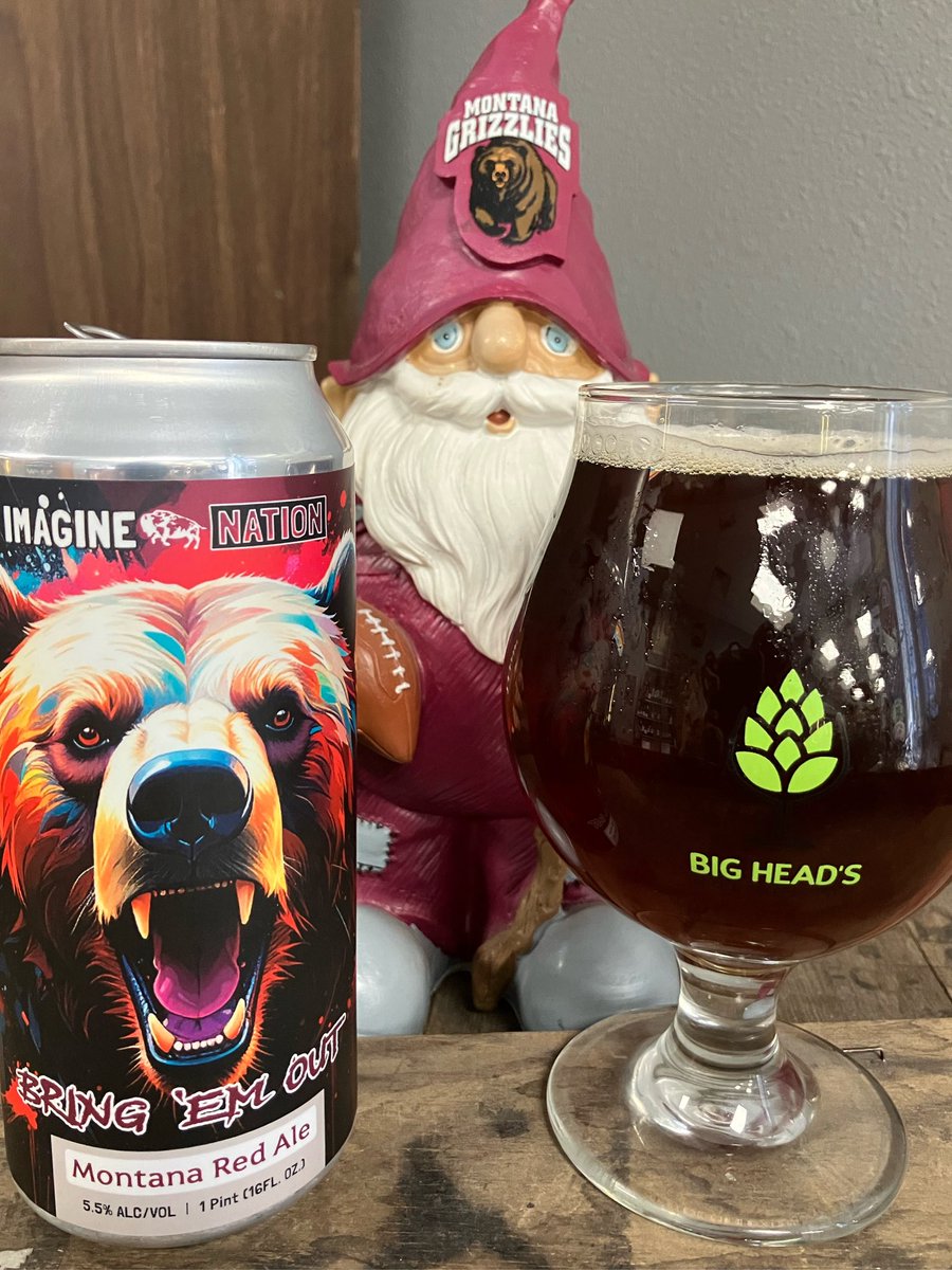 SulaBigHead1's tweet photo. Get that #homecoming week rolling w/ @imaginenationbrewing Bring Em Out #montana #redale #montanagrown #malt #hops 🍻 🐻 🍻 #missoula #beerstore #gogriz #bringemout #bottleshop #imaginenation #homecomingbeer #beerstagram #missouladrinks #beer https://t.co/wNT3pizLz8