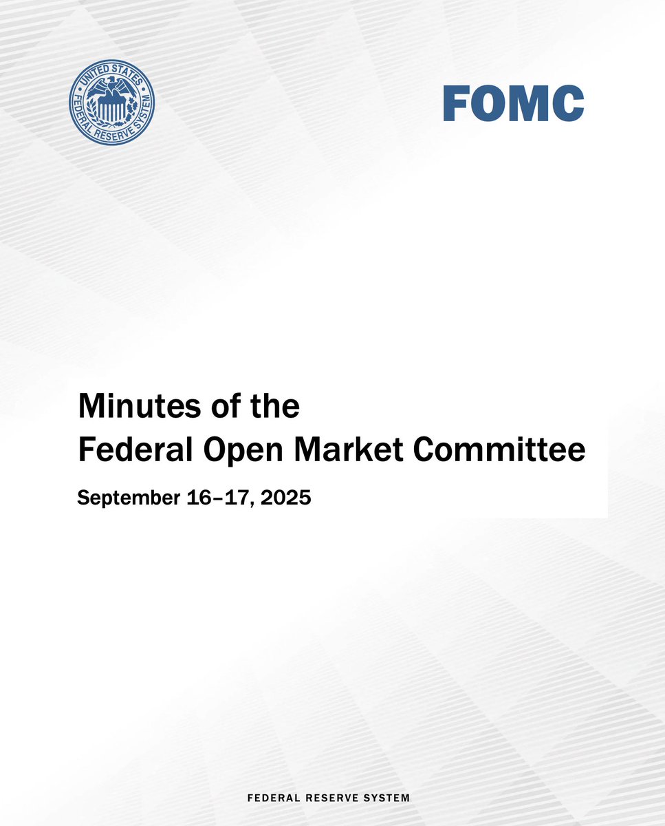 美联储 2025 年 9 月 16-17 日联邦公开市场委员会会议纪要封面