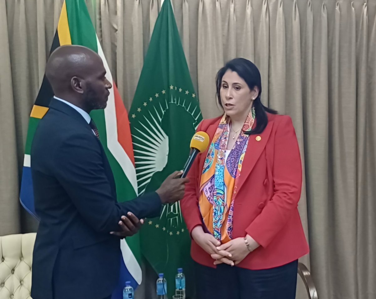 On the sidelines of the Diapora Week Launch - with the Deputy Chairperson of the African Union Commission H.E Selma Malika Haddadi.