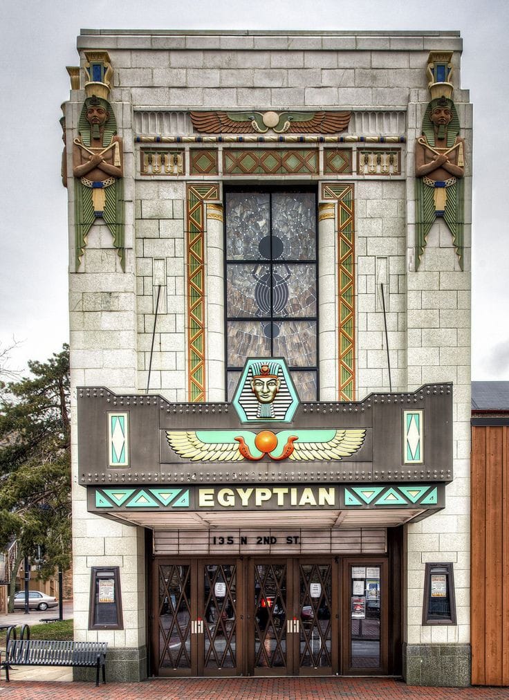 ArtDeco "Egyptian Theatre" ca.1900, Illinois, U.S