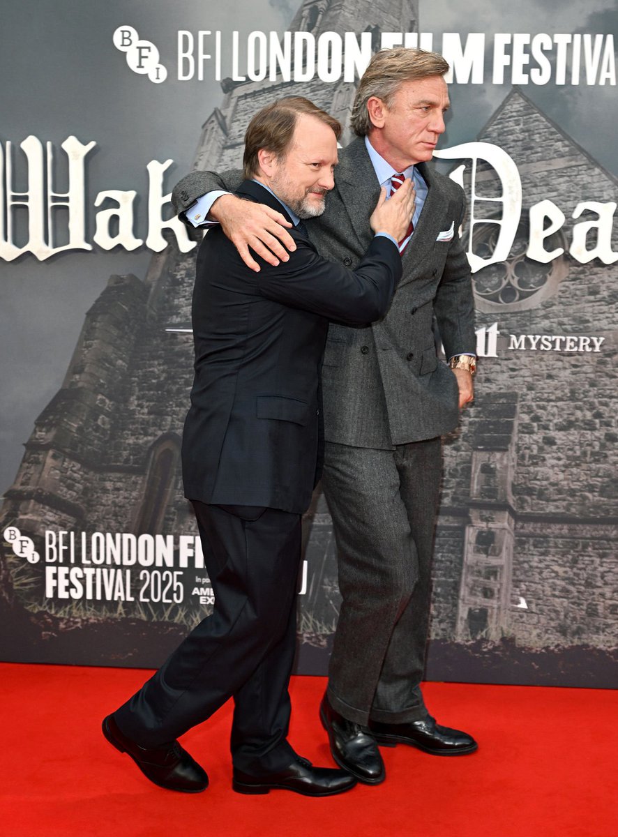 DanielCraigUPD's tweet image. Daniel Craig and Rian Johnson at the International Premiere of ‘Wake Up Dead Man’ at the BFI London Film Festival on Wednesday, 8 October 2025. #LFF