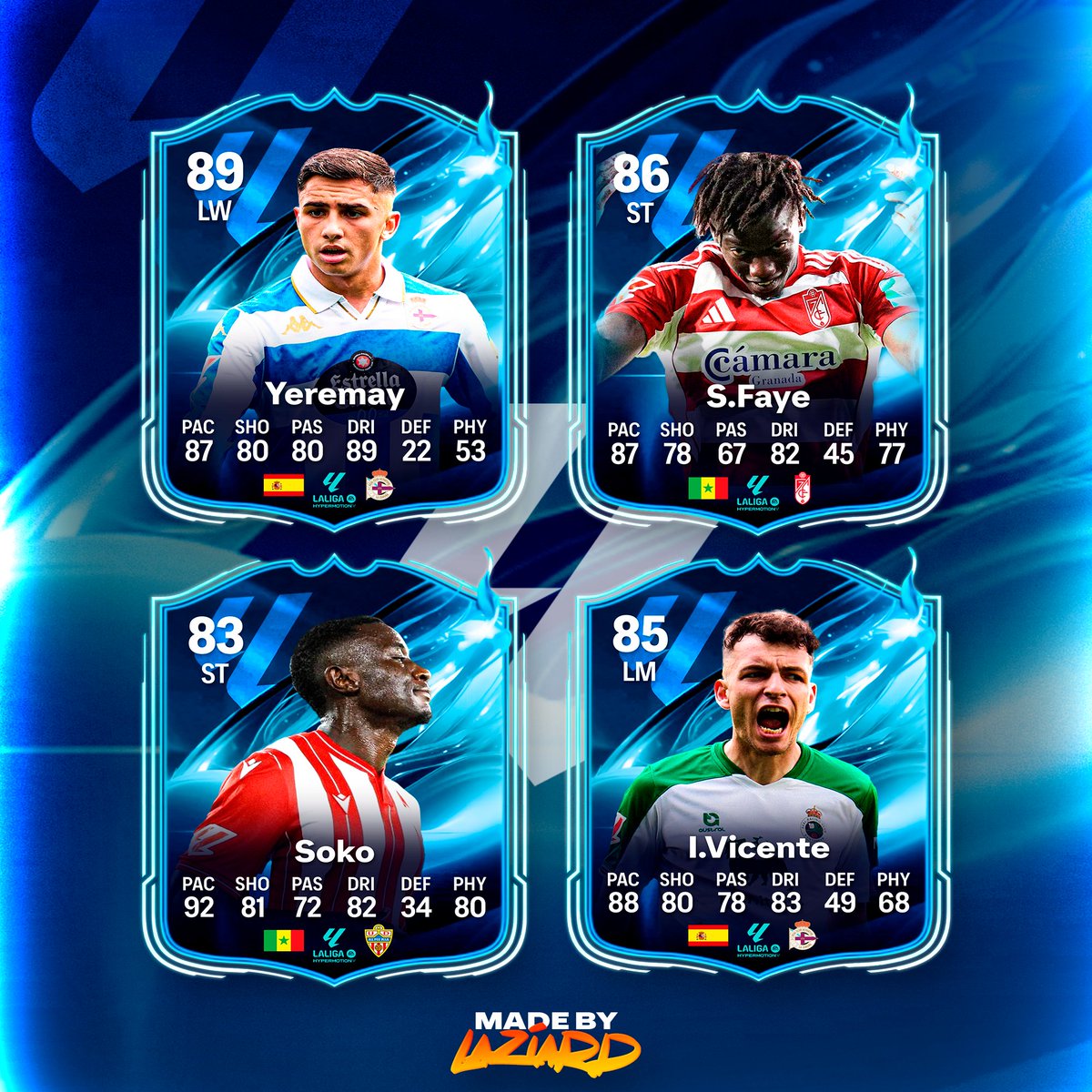 HYPERMOTION CARDS ⚡️

Aprovechando la C.U.R.V.A del juego podrían meter promociones de las ligas secundarias..✅

#FC26 | #LALIGAHYPERMOTION | #EASPORTS