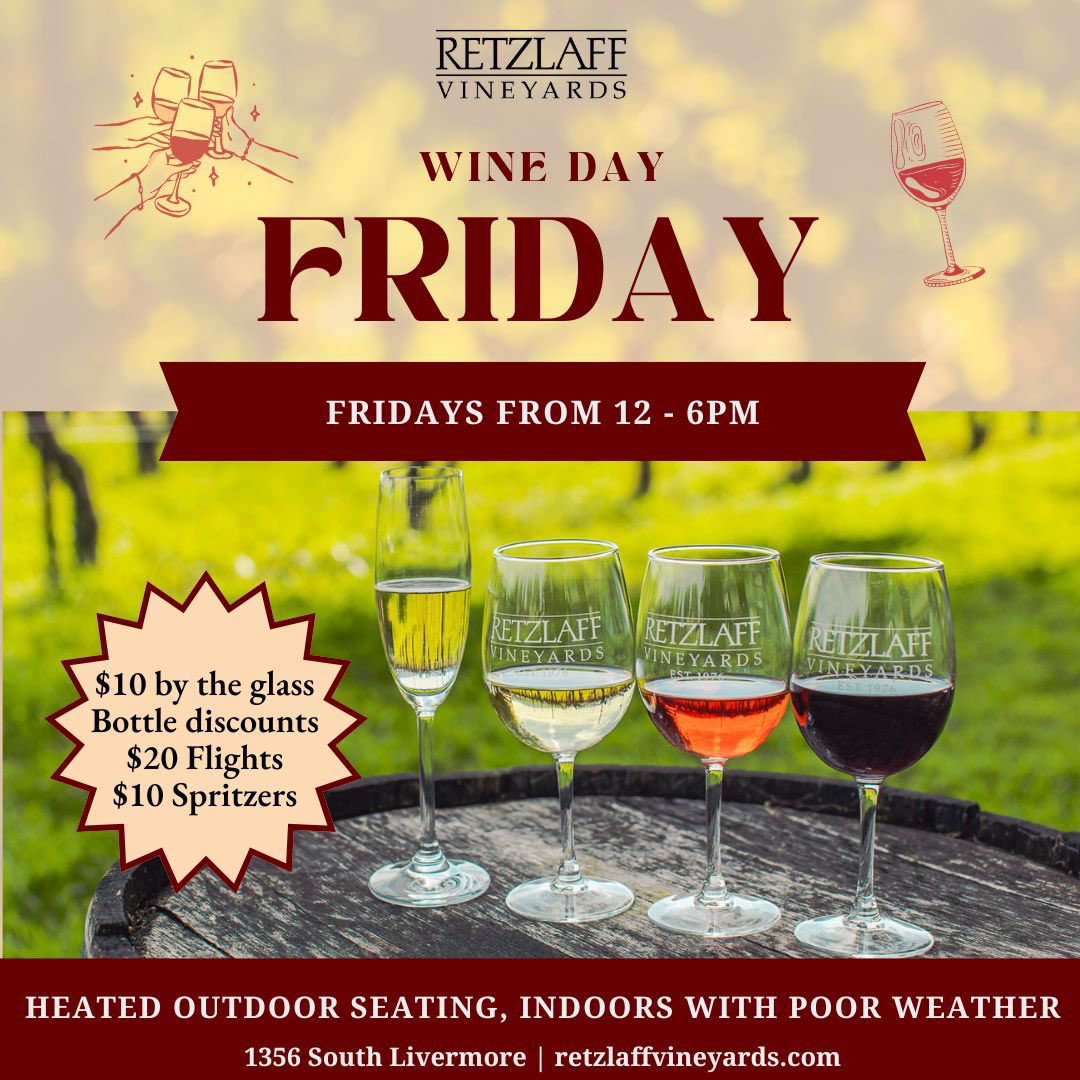 RetzlaffWine's tweet photo. Open Friday through Monday every week for organic wine tastings and gorgeous vineyard views. 🌿

Friday: Happy Hour Pricing All Day 12-6pm!
Saturday: Live music by Loren Olk and wood-fired pizza from Fratelli’s Pizza.
Sunday: Smooth jazz with the Matt Finders Jazz Trio. https://t.co/U5MGHJ3uXj