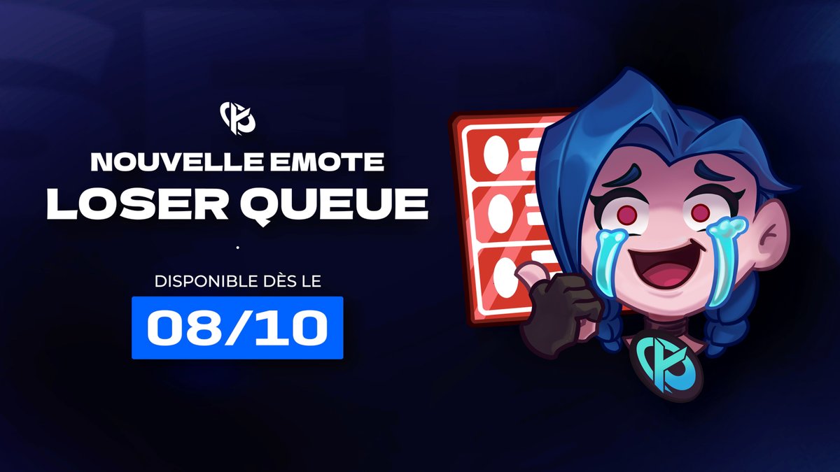 Notre nouvelle émote "Loser Queue" est disponible sur le client League of Legends au prix de 350 RP ! 👍😂

Vous savez ce qu'il vous reste à faire… 🥇