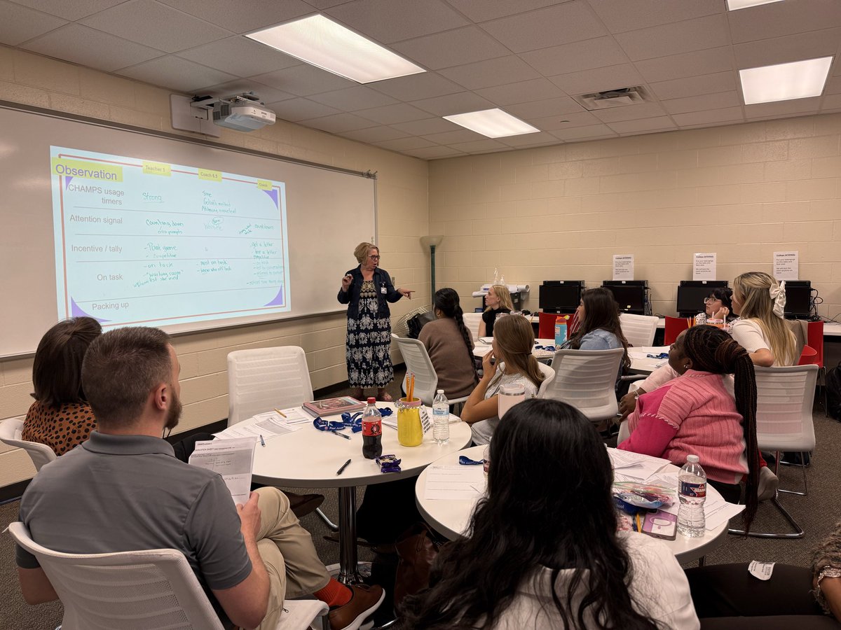 The next generation of teachers got to visit today and learn from their classroom visits. <a href="/SamHoustonState/">Sam Houston State</a>