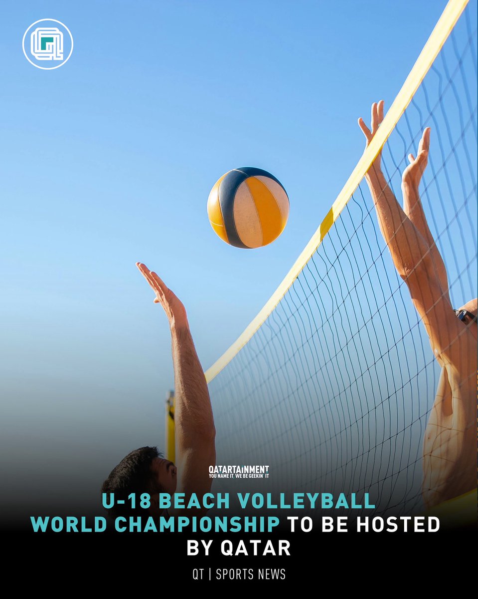 qatartainment's tweet image. Qatar makes history as the first in the region to host the FIVB Beach Volleyball U18 World Championship, cementing its status as a global hub for world-class sporting events. #FIVBU18 #QatarSports #DohaEvents #Qatartainment