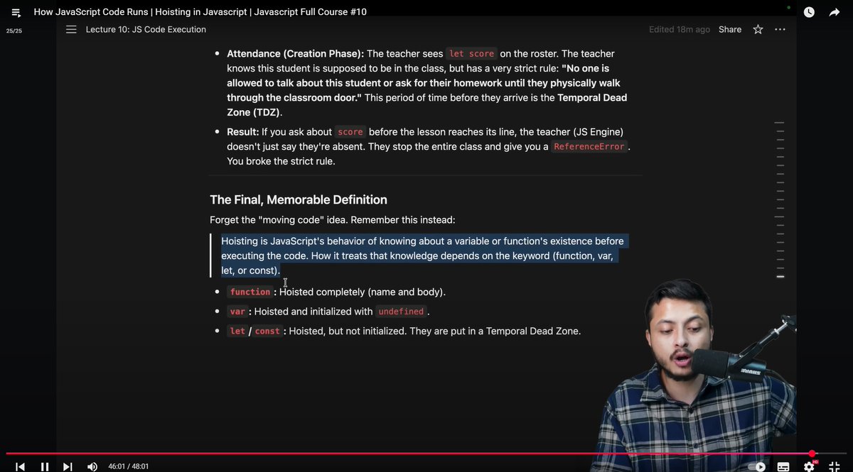 codewitharun9's tweet image. #180daysofcode - Day 25 ✅ with @rohit_negi9 bhaiyaa...
Learn about:
How JavaScript code runs in depth ?
#MERN
#Webdevelopment