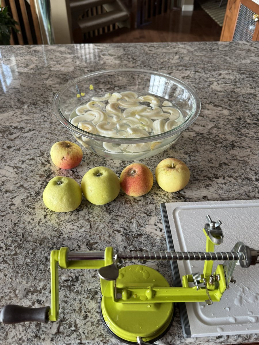 SmileyYYC's tweet image. My sweet neighbour gave me a bunch of apples from their Apple Tree 🍏 

Attempting to make Apple Pie for the first time. 👩🏻‍🍳 #FirstTime #Baking #HumpWednesday