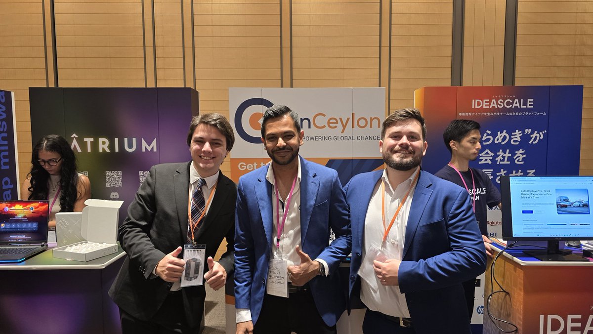 Kavinda Kariyapperuma (@officialkavinda) on Twitter photo Another special moment was unveiling CargoTrust by <a href="/Coin_Ceylon/">Coin Ceylon</a> at our booth in Tokyo, bringing real-world blockchain innovation to global shipping trade, built on Cardano.
Proud of the team & grateful to everyone who stopped by to share this milestone with us. 🙏 Another special moment was unveiling CargoTrust by <a href="/Coin_Ceylon/">Coin Ceylon</a> at our booth in Tokyo, bringing real-world blockchain innovation to global shipping trade, built on Cardano.
Proud of the team & grateful to everyone who stopped by to share this milestone with us. 🙏