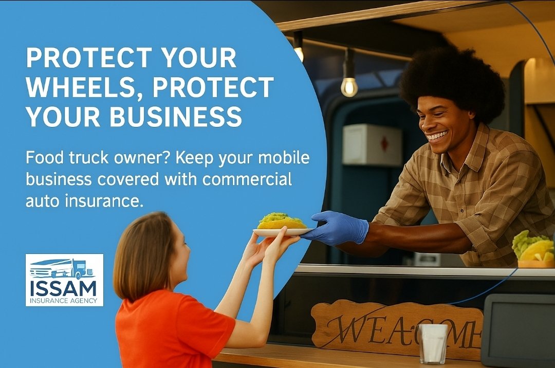 IssamAgency's tweet image. Every mile your food truck travels is a piece of your business in motion. Make sure it’s covered with commercial auto insurance built for mobile entrepreneurs.

At Issam Insurance Agency, we help protect what drives your success.

#CommercialAuto #FoodTruckInsurance
