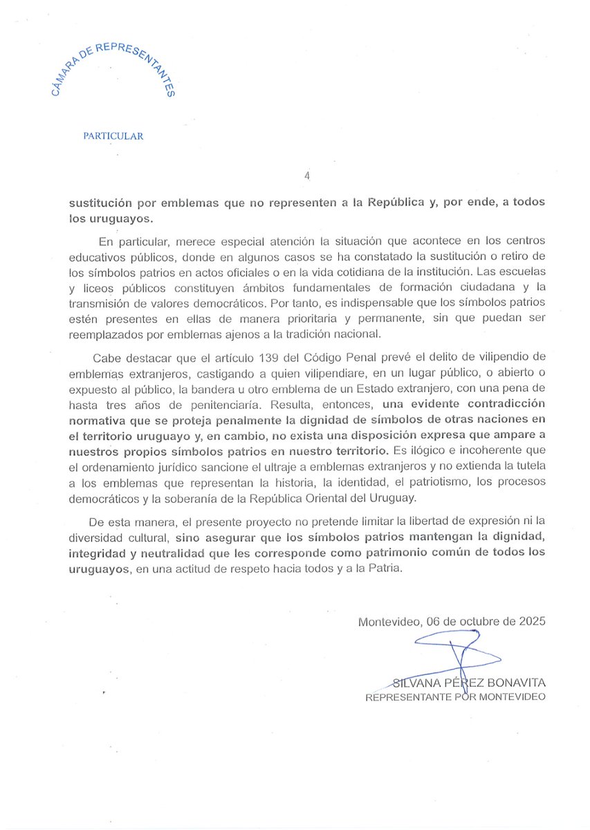 perezbonavita's tweet image. Presentamos Proyecto de Ley que tipifica los delitos de Ultraje y Adulteración a Nuestros Símbolos Patrios. No más falta de respeto a nuestra verdadera identidad.