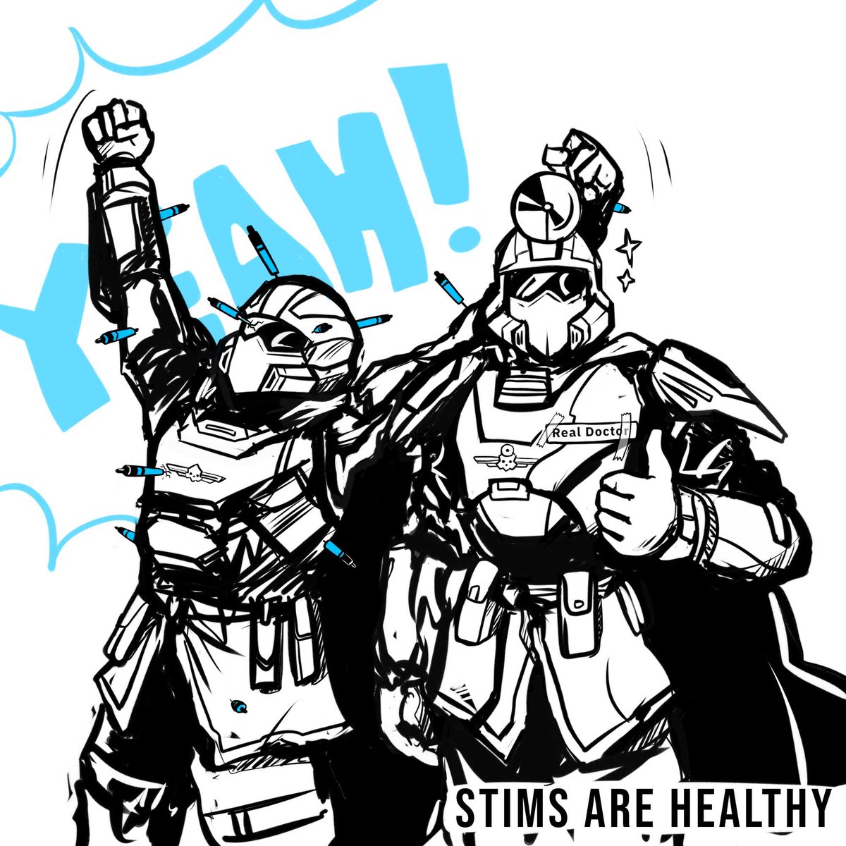 burntcofywhisky's tweet image. According to studies made by Permacura, stims are not addictive.
#inkdivers #Helldivers2 #inktober