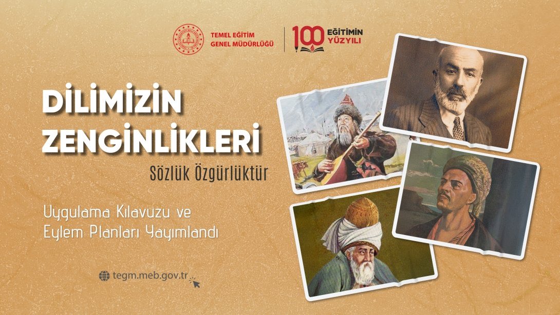 📘 Dilimizin Zenginlikleri Projesi uygulama kılavuzu ve eylem planları yayımlandı!

👉 meb.ai/AlamJE

<a href="/tcmeb/">Millî Eğitim Bakanlığı</a> <a href="/Yusuf__Tekin/">Yusuf Tekin</a> <a href="/mebtegm/">Temel Eğitim Genel Müdürlüğü</a>