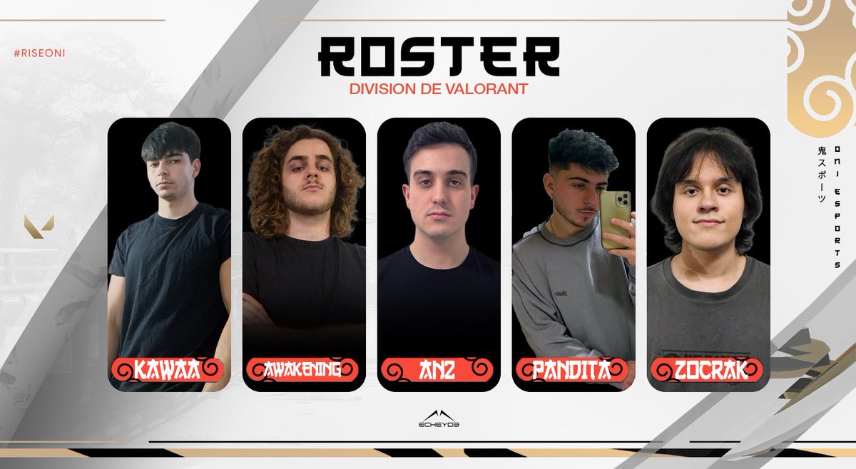 ONIeSports_'s tweet image. Tenemos nuevos integrantes en la familia ❤️

🎮 @kaawaaa17 - Duelista 
🎮 @Awakening_n1 - Smoker
🎮 @an2fps - Spotter IGL
🎮 @Paablo_ba - Flex
🎮 @zocrak - Centinela

💼 @Sh4dow224 - Coach

Tenemos nuevos guerreros 💪
#RiseONI