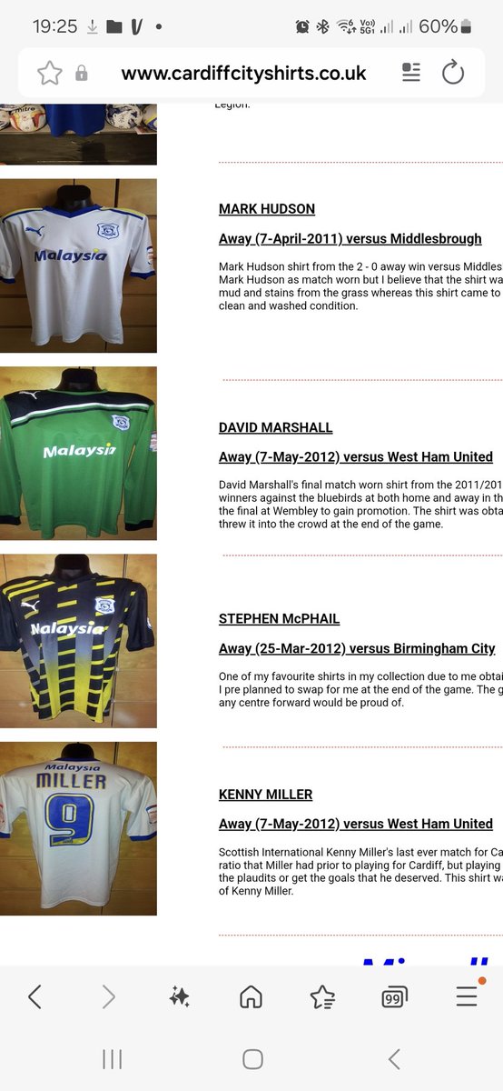Cardiff City Match Worn Shirts tweet media