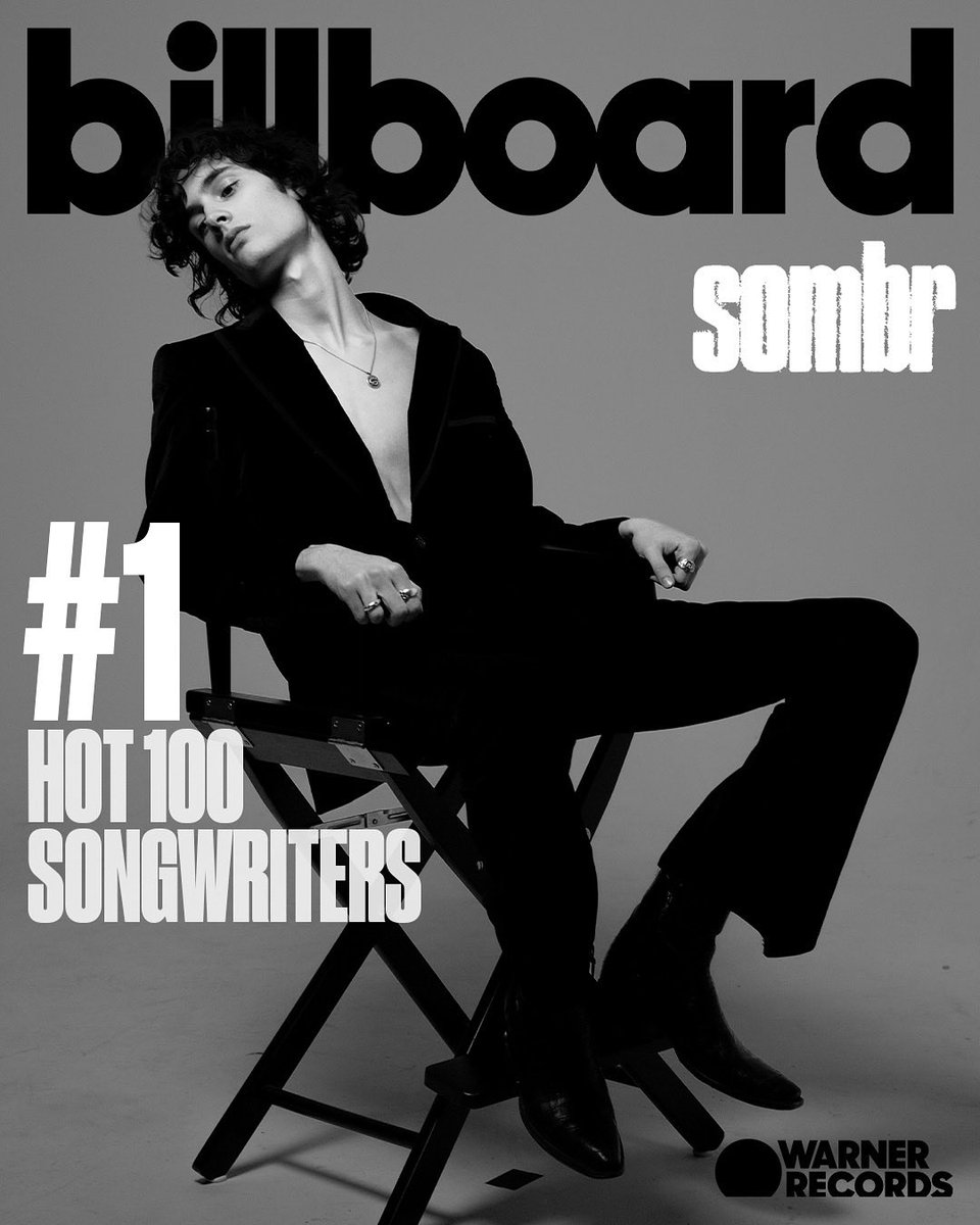 Congratulations to <a href="/sombr/">Serge</a> for charting #1 on @Billboard’s Hot 100 Songwriters Chart this week! 🌟