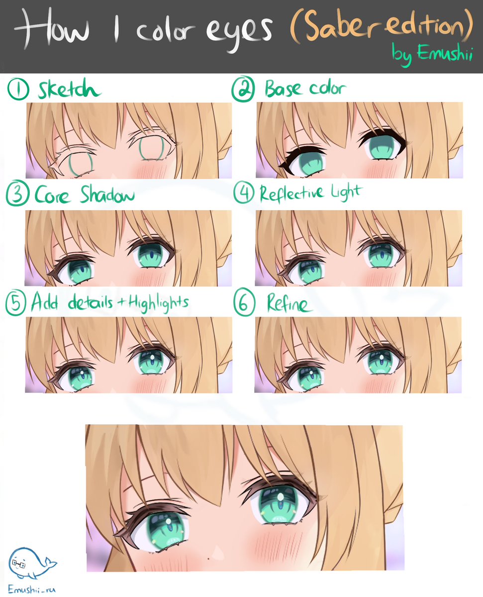 emushii_ru's tweet image. My eye coloring tutorial #tutorial #arttutorial #artmoots #イラスト