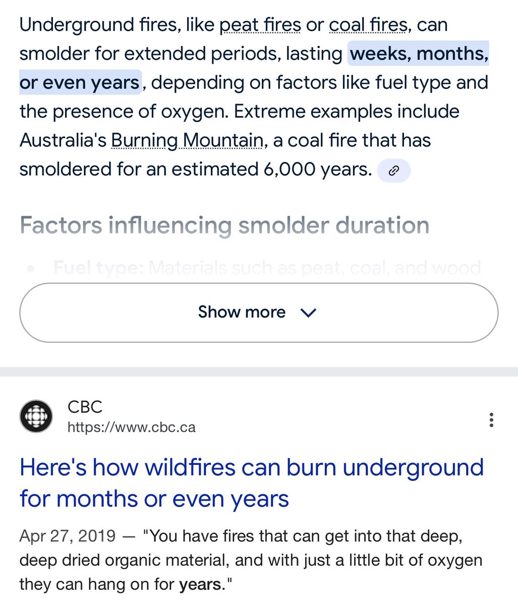 EntropyRulesAll's tweet image. Today the general public learns that fires can burn underground, for weeks months and even YEARS

there’s even a fire in Australia that has been burning for **6000** years

#palisades