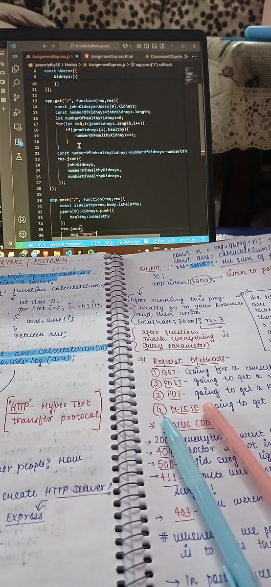 NitigyaTalwar's tweet image. Window.console.log(`${Day_29} of building with @cracked_black `)
~Dived deeper into Express.js today from @kirat_tw
~learnt request handling across Postman
~ Made a mini project in JS -Nitigya&apos;s Piano 
~yoga-1hr
~344 days of learning french
#100daysofcode
#javascript #yoga #webd