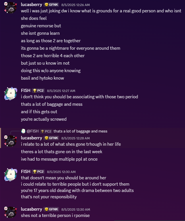 deviledfish's tweet photo. since you wanna fucking put me on blast lucas :D
i didn't wanna say anything because i thought you actually dropped ava and i was actually concerned for you but alright! namedrop me in the fucking soul doc. :] https://t.co/Ot9BolofqA