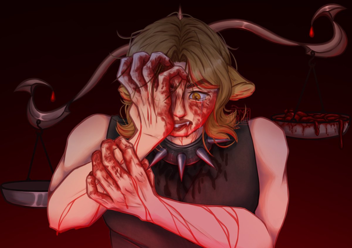 ‼️TW: BLOOD
SC for my AU: Illusion of Utopia👉👈