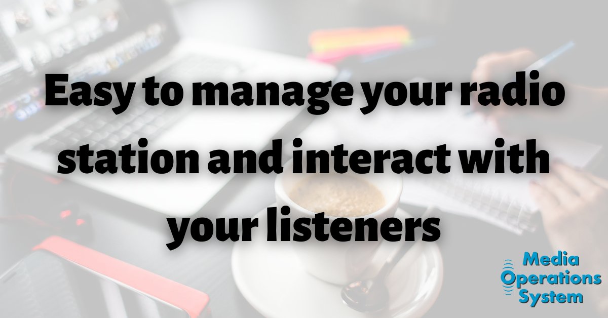 MediaOpsSystem's tweet image. ✅ The #MediaOperationsSystem helps you manage your radio station and interact with your listeners.

It all works together &amp;amp; could revolutionise the way you operate your station.

#LocalRadio #HospitalRadio #CommunityRadio #StudentRadio #MakingRadioEasy

https://www.mediaops....