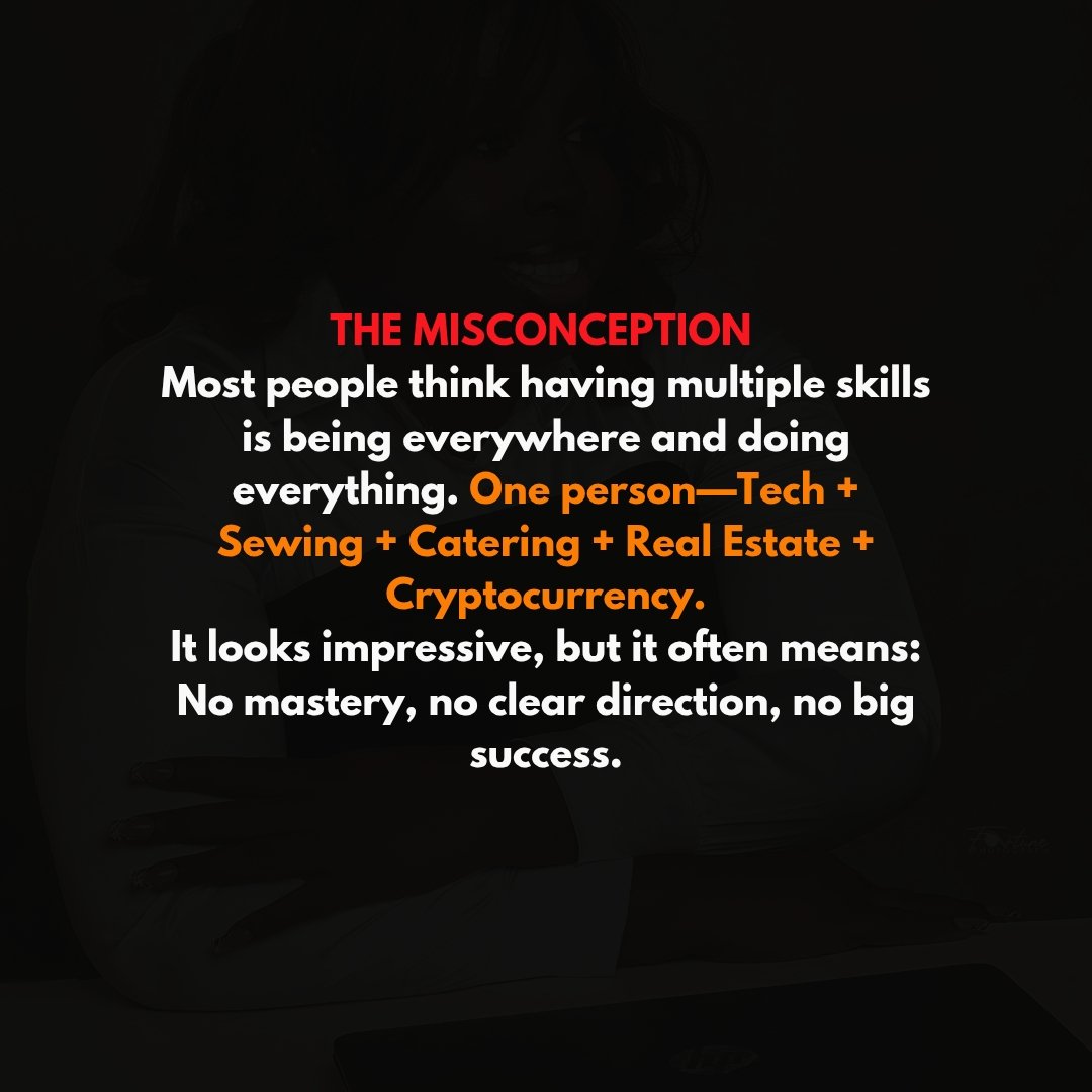 Drbithiah's tweet image. Example: 
❌ Random skills: Graphic design + cooking + fitness coaching + coding ✅ Stacked skills: Content writing + SEO + social media strategy + copywriting (all for digital marketing)

#skillstacking #focusonyourniche #careergoals #personalgrowth #successmindset…