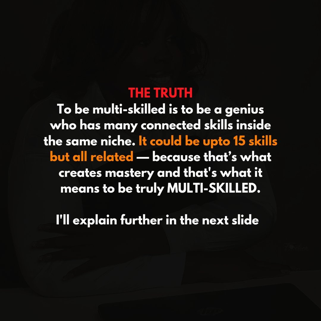 Drbithiah's tweet image. Example: 
❌ Random skills: Graphic design + cooking + fitness coaching + coding ✅ Stacked skills: Content writing + SEO + social media strategy + copywriting (all for digital marketing)

#skillstacking #focusonyourniche #careergoals #personalgrowth #successmindset…