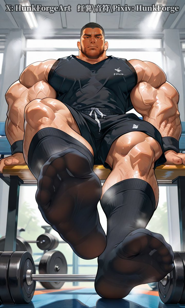 HunkForgeArt's tweet photo. Mind if I take off my shoes? Sorry, they might smell a bit... https://t.co/WUzlbuul63