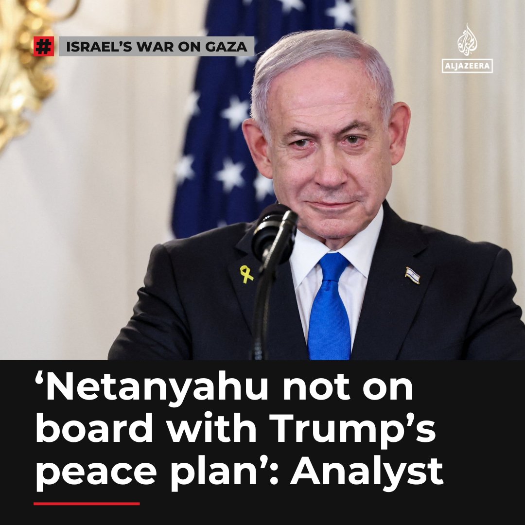 'Israeli PM Netanyahu has no genuine interest in advancing the so-called Trump peace plan in Gaza', says ex-Israeli diplomat Alon Pinkas, arguing that Netanyahu's focus remains on political survival rather than long-term peace.

🟥 Read analysis: aje.io/vy4vep