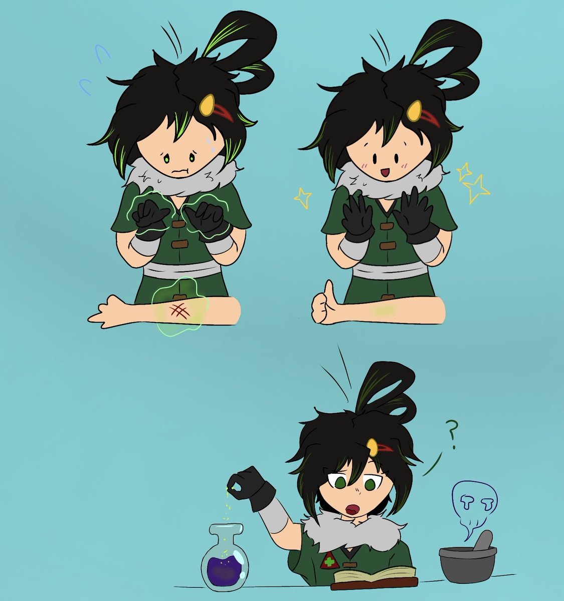 InkyWeirdoo's tweet photo. @StellariaVT My girl Barney! (First image is a commission by @/cr3st02) https://t.co/ZYmmQPJl9Y