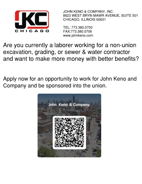 JKC_Chicago's tweet photo. We are offering non-union laborers a great way to join our team!

#ConstructionCareers #UnionLabor #HiringNow #Excavation #TeamJKC #CanDoWillDo https://t.co/0EV6MZffhC