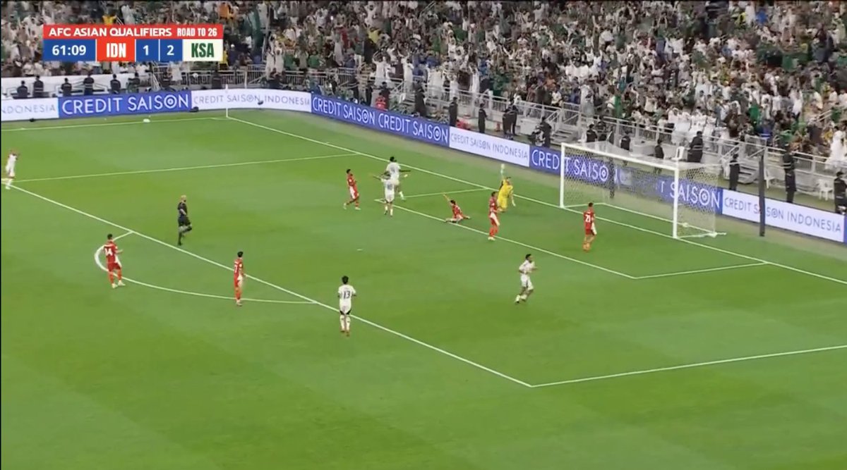 ainurohman's tweet image. Gol lagi. 

Indonesia vs Saudi  1-3. 

Pecat Patrick Kluivert!