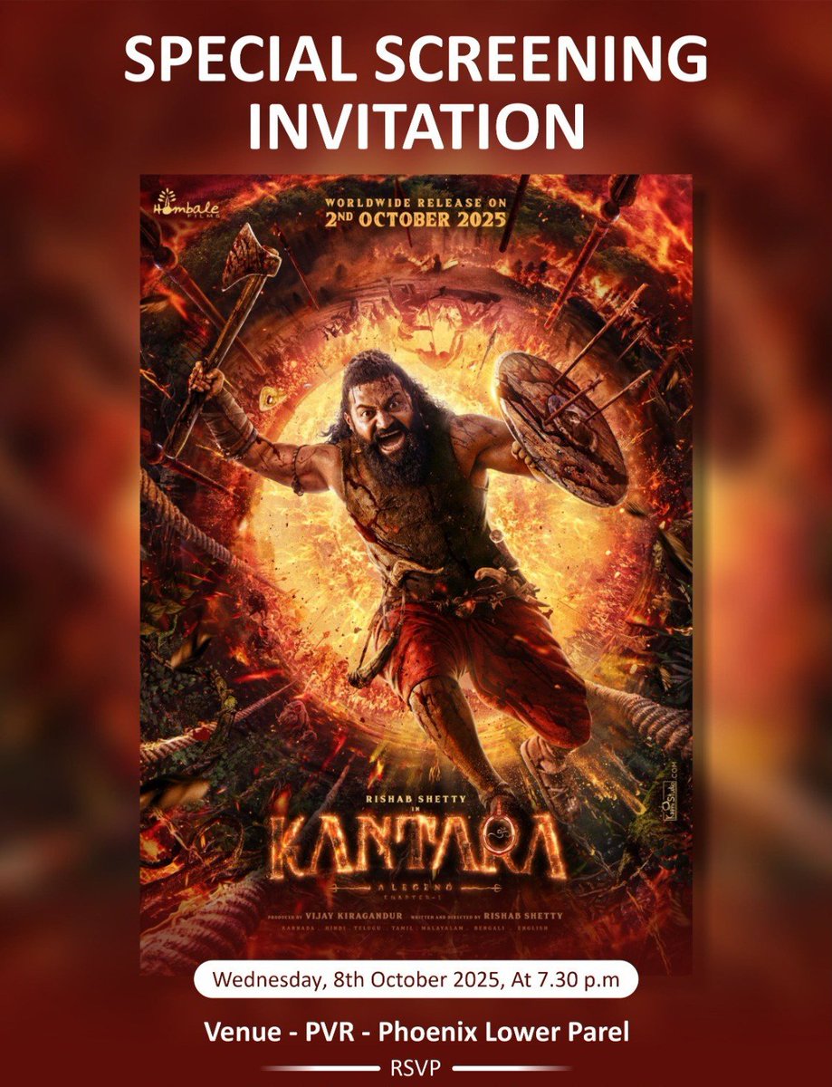 NishantKawadia's tweet image. #KantaraALegendChapter1 
Excellent movie... class one liners...
Sound at its best...
Large canvas &amp;amp; large scale movie
Credit to all the actors &amp;amp; special mention to Rukmani Vasant.
Hats off..to  @shetty_rishab