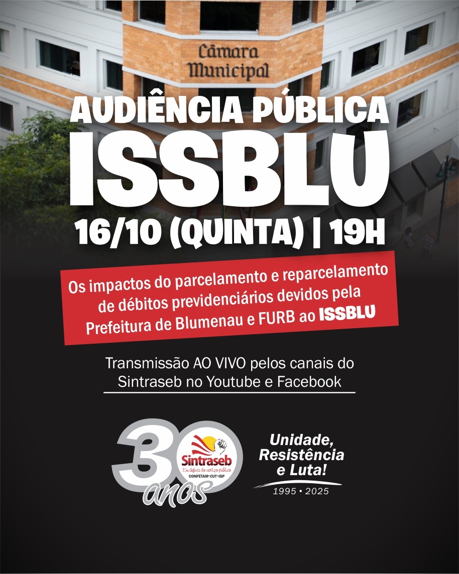 Sintraseb's tweet photo. CÂMARA DE VEREADORES CONFIRMA AUDIÊNCIA PÚBLICA SOBRE O ISSBLU https://t.co/eVQ6ur4uzW https://t.co/NNwLBsVl8b