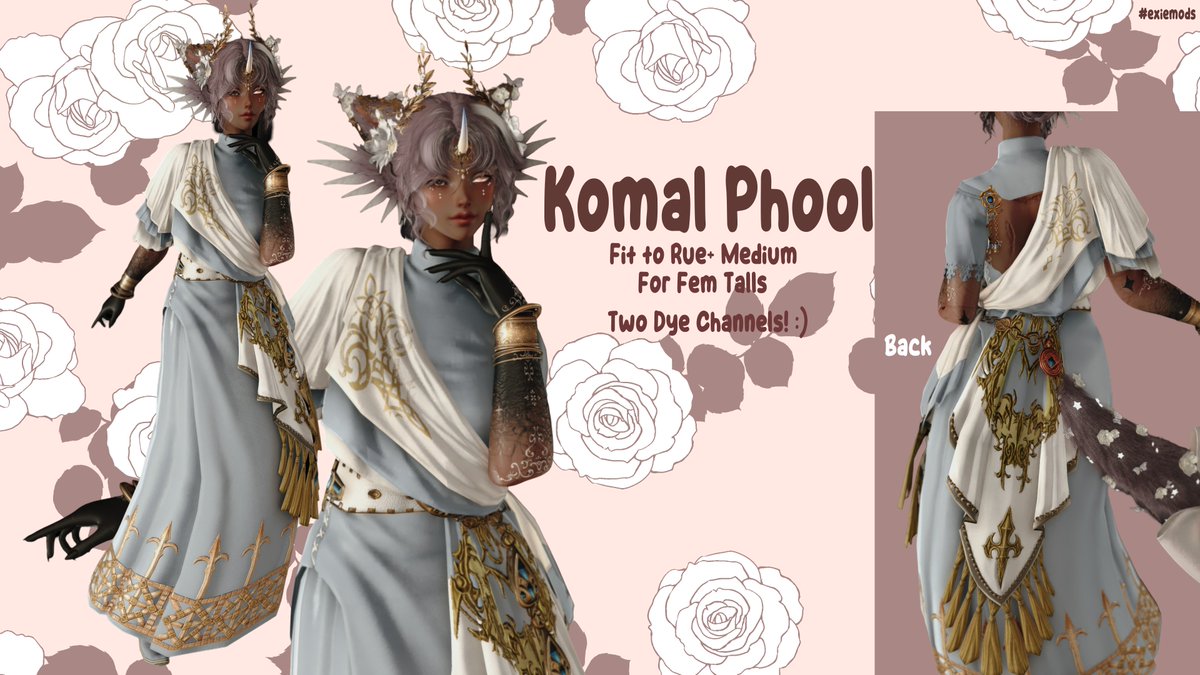 ExieBebe's tweet photo. Komal Phool is up and ready for download!! Thank you so much to the sweet commissioner for trusting me with this project and allowing it to be made public! Download links in thread below!
#exiemods #ff14mods #ffxivmods https://t.co/ERwIyFV0CQ