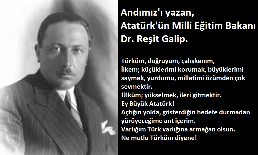 📌Andımızı yazan kişi, Atatürk'ün namus timsali Milli Eğitim Bakanı Reşit Galip'tir.
Reşit Galip vefat ettiğinde cebinden sadece 5 TL çıkmıştı.
Namus timsali insanların yükselttiği Cumhuriyeti yağmalayanlar, #Andımız'ı yasakladılar tabi...
#TeröristMeclisteAndımızYasak
