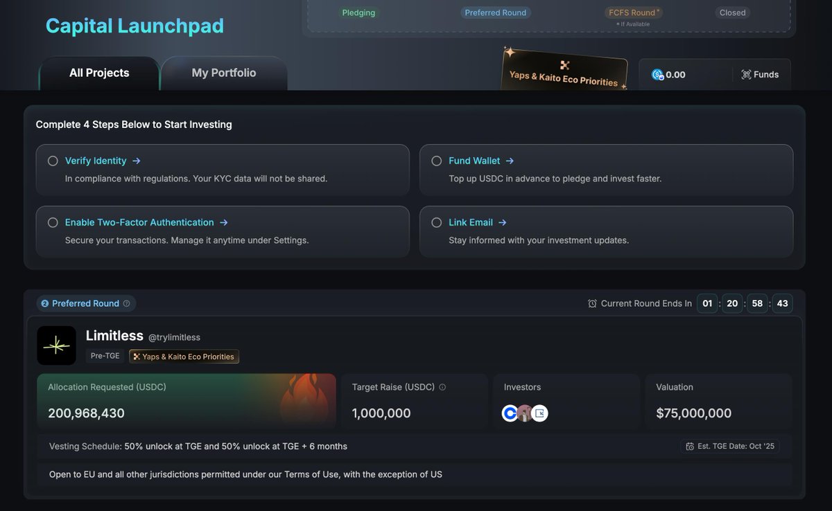 0xDPool's tweet image. Kaito @trylimitless the allocation is out

and, as it turns out, almost everyone received mere crumbs compared to what they put in

personally, I didn’t even end up participating, because it seemed obvious from the start that there were too many participants

so I parked my…